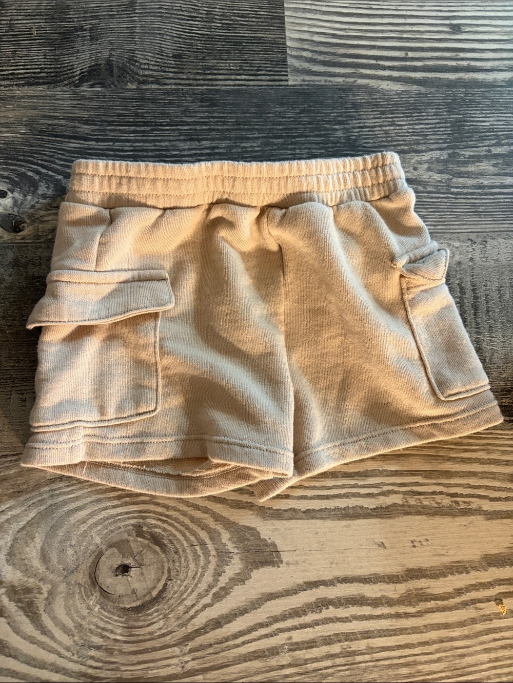 cloud island Cream-Tone Cargo Shorts for baby